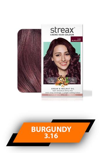 Streax Cream Hair Colour Burgundy 3.16